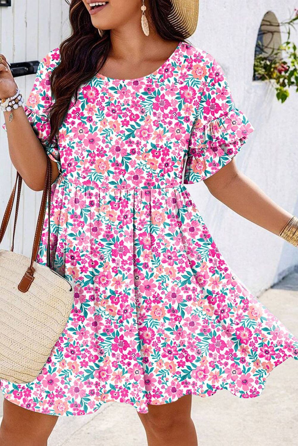 Floral Frilled Dress