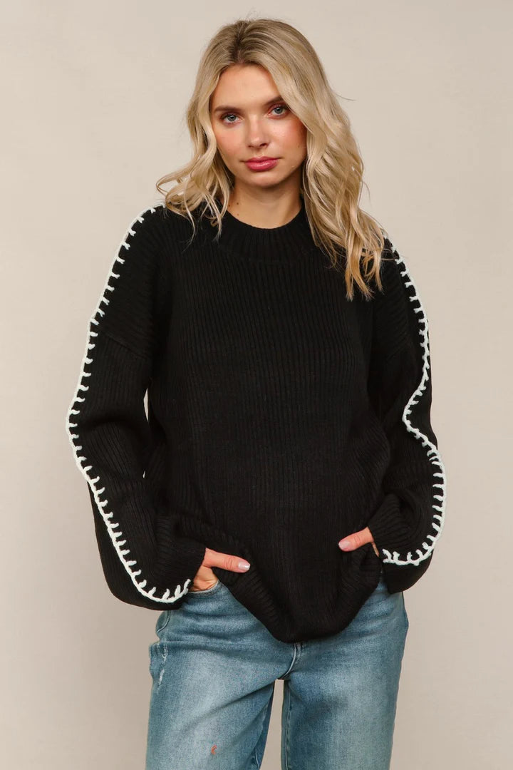 Black Loose Fit Sweater