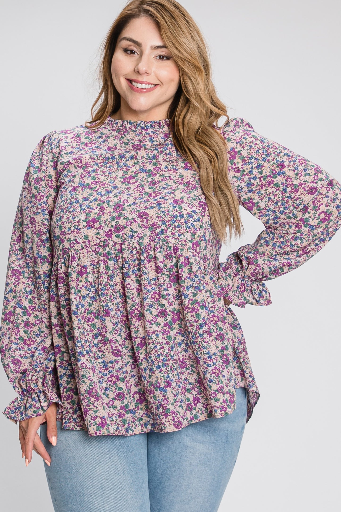 Floral Babydoll Blouse