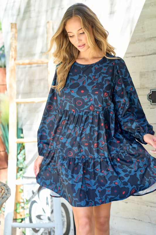 Tiered Floral Dress