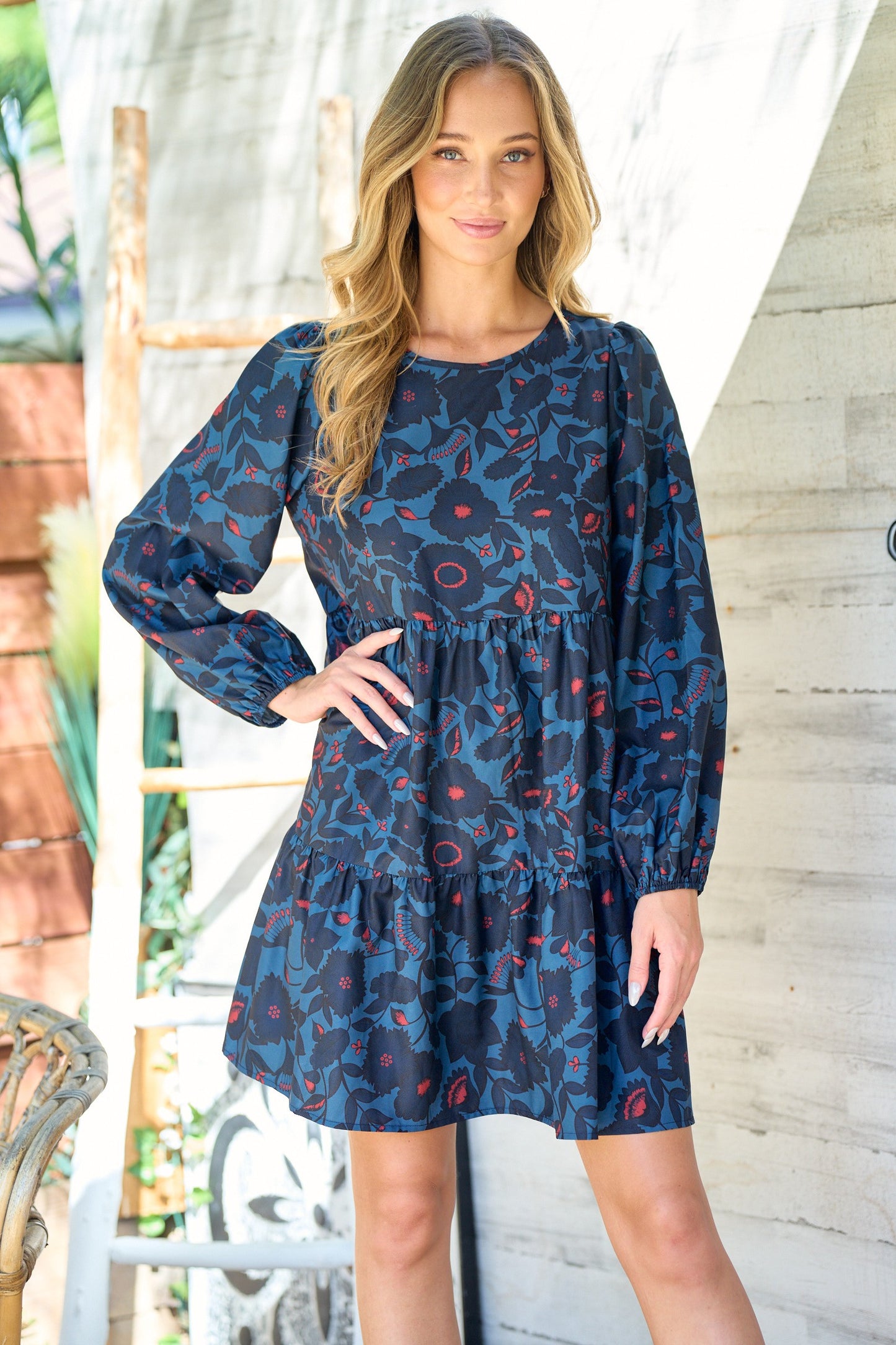 Tiered Floral Dress