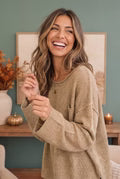 Oversized Knit Sweater w/ Pocket