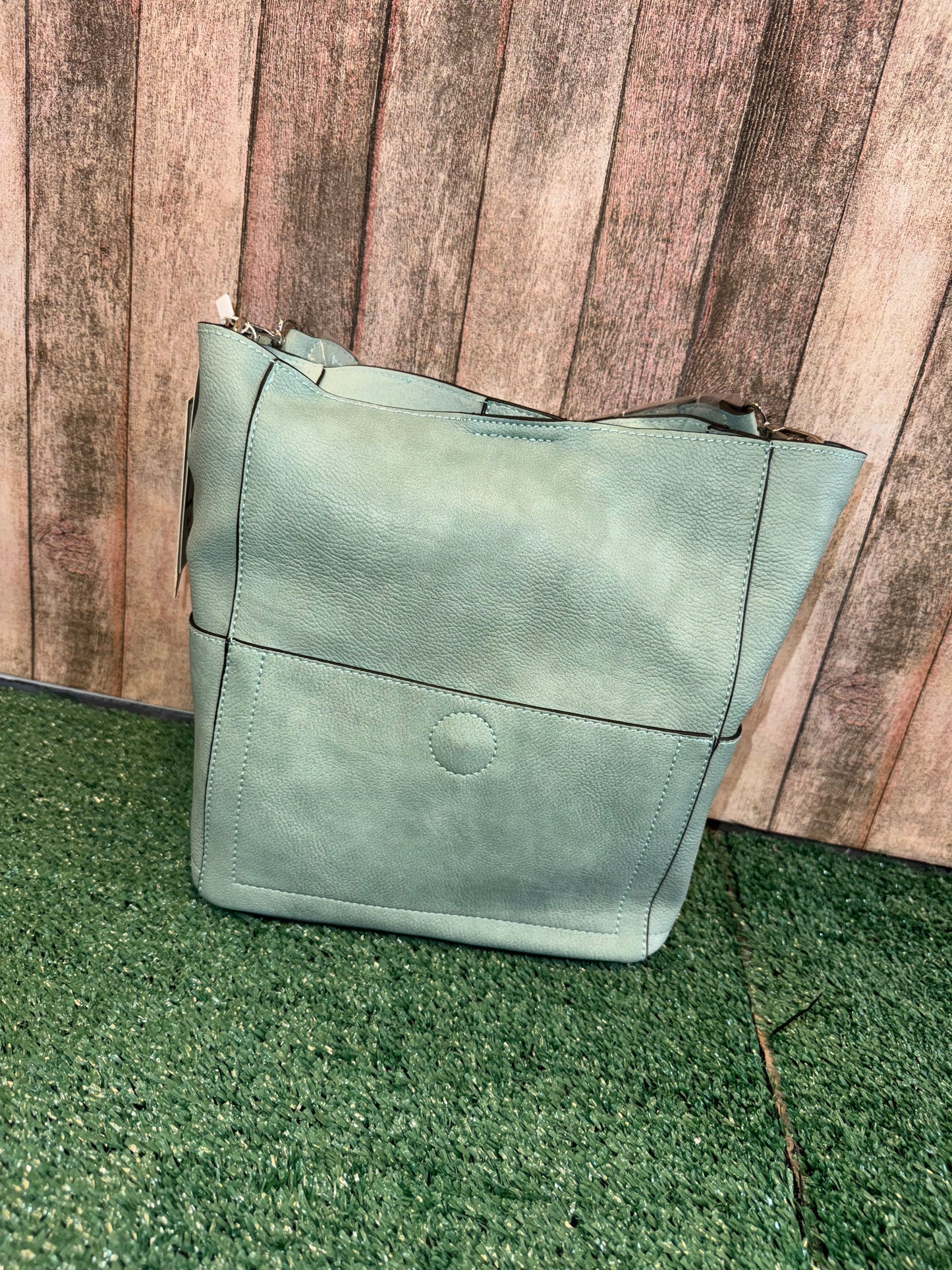 Dusty Teal Bucket Bag