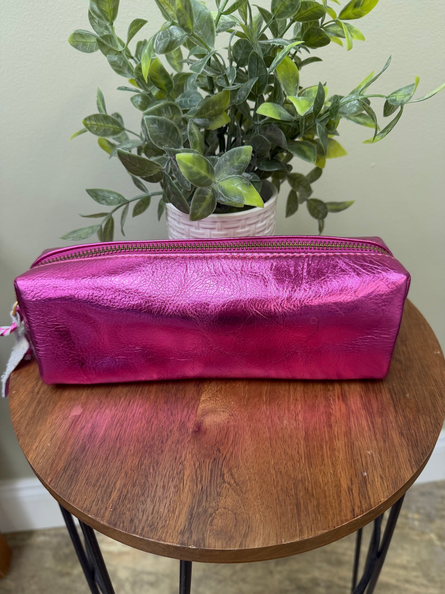 Pink Metallic Pouch