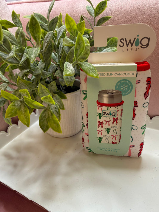 Bow Slim Can Koozie