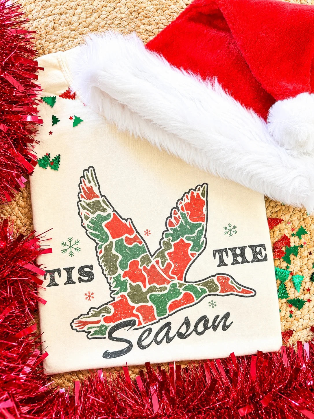 Tis The Season Camo Duck Tee