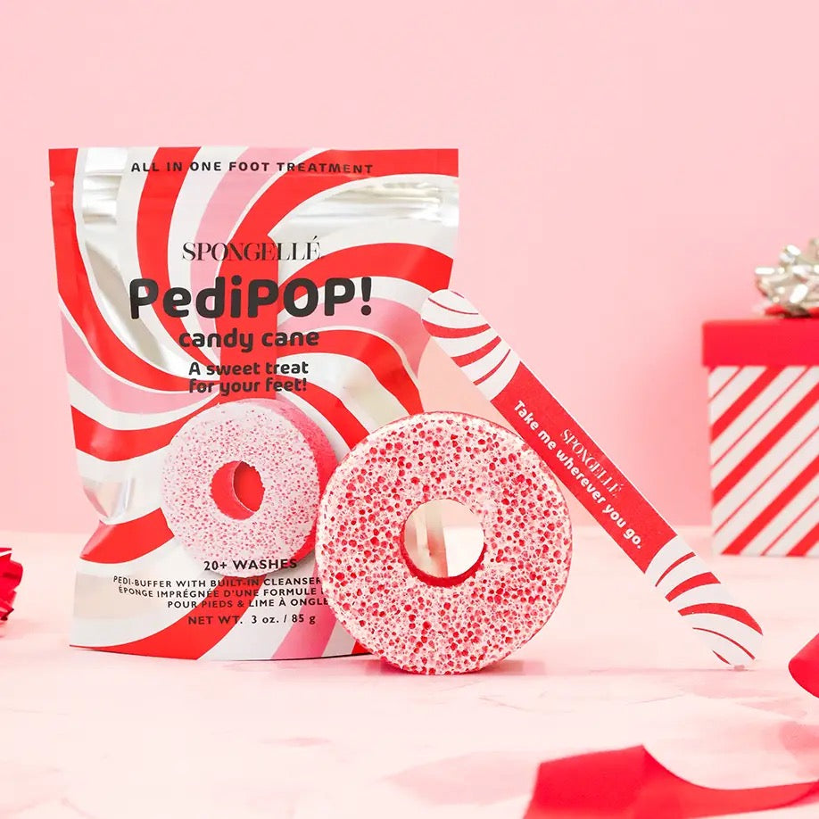 Candy Cane Holiday Pedipop Pedi Buffer & Nail File