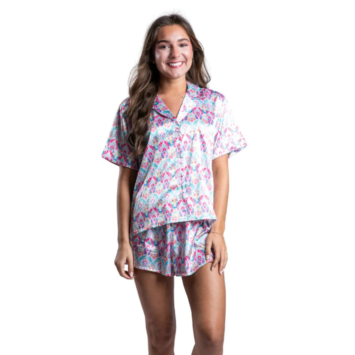 Penelope Satin Pajama Short Set