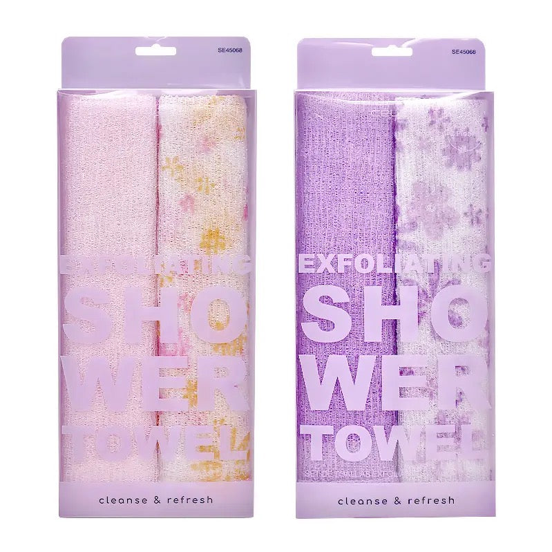 Exfoliating 2pcs Shower Towle Set