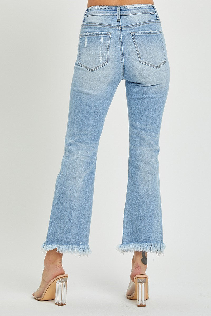 Frayed Cropped Jeans