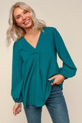 Teal Woven Blouse