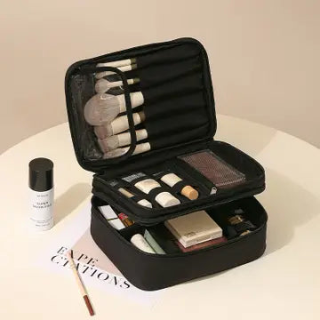 Chic Solid Color Portable Makeup Bag
