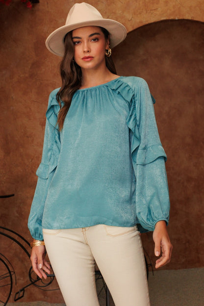 Solid Satin Blouse
