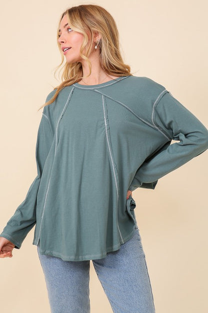 Contrast Tunic Tops