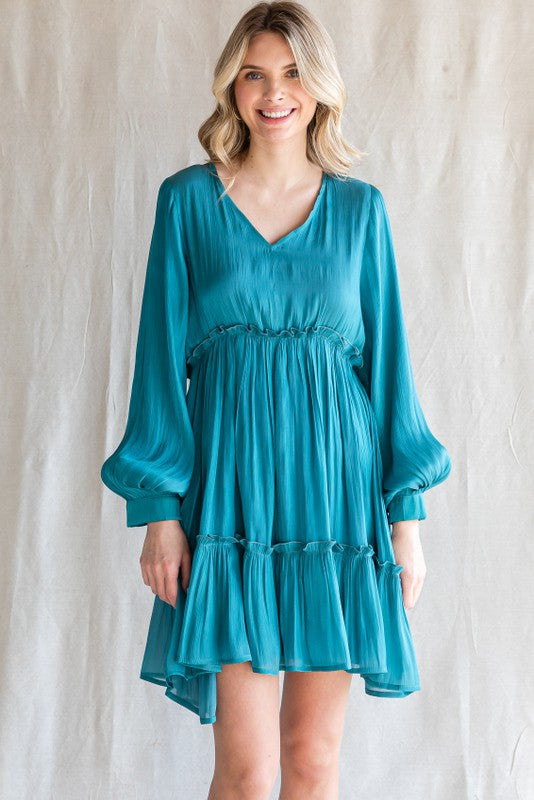 Teal Chiffon Dress