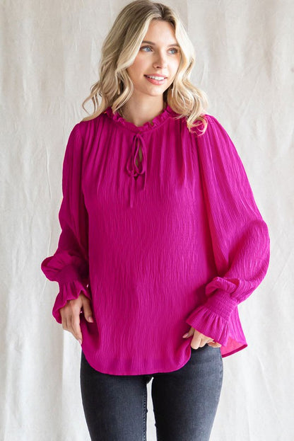 Textured Frill Top