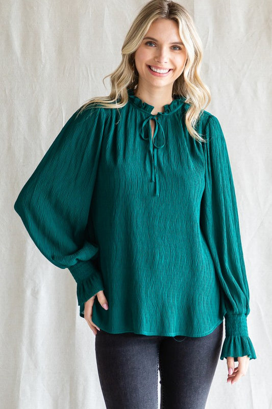 Textured Frill Top