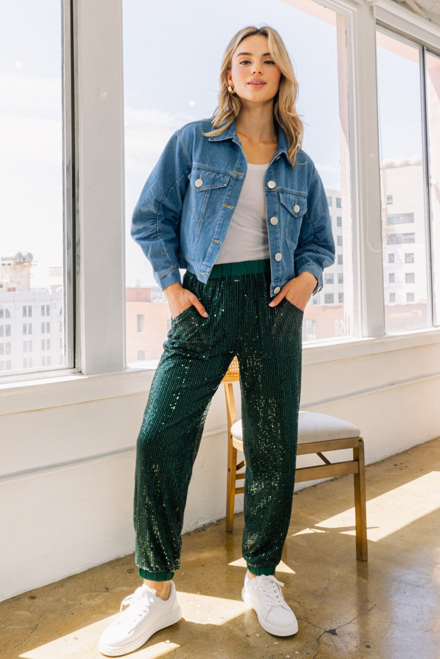 Sequin Joggers