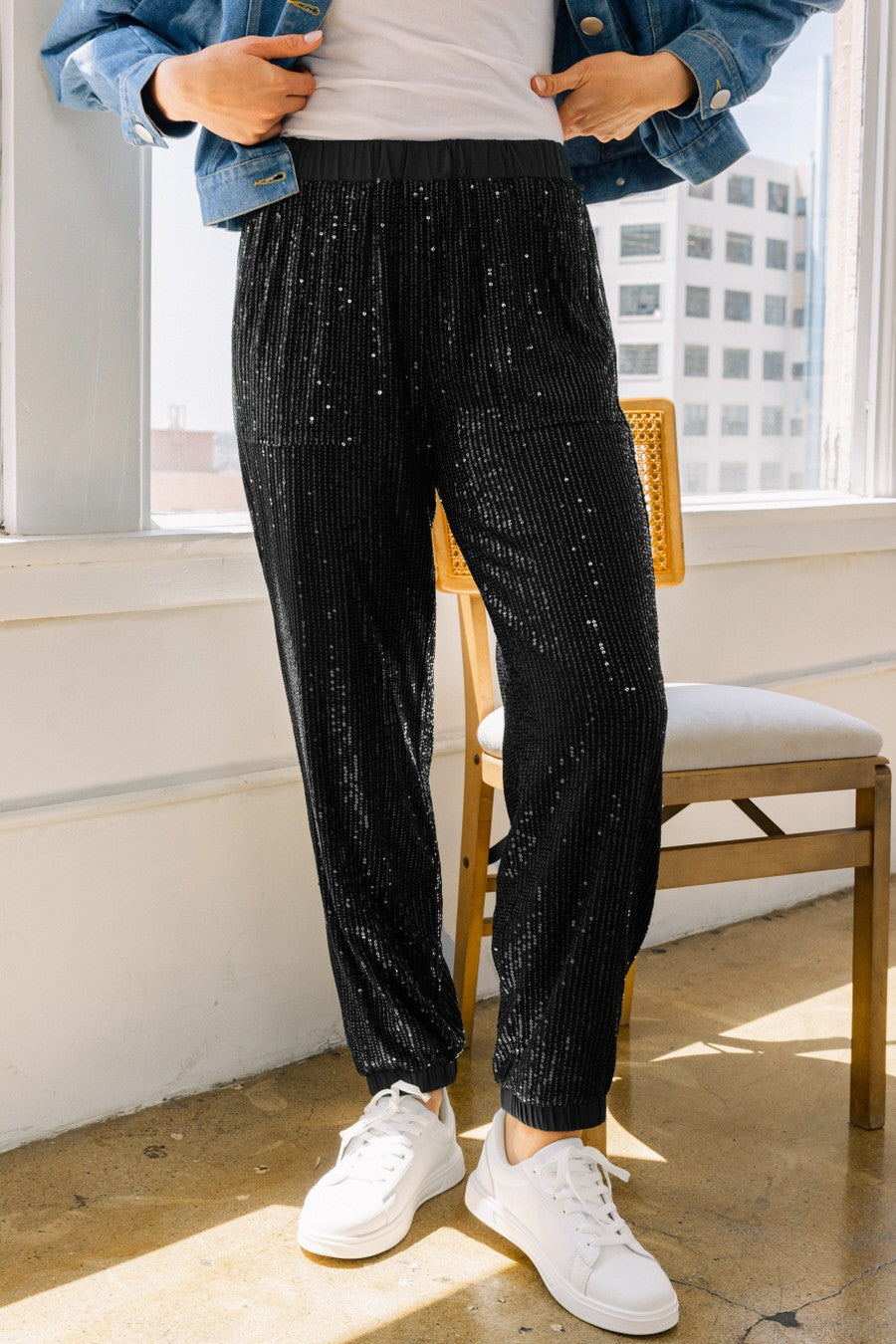 Sequin Joggers