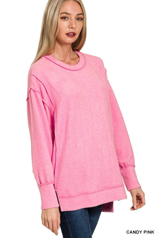 Brushed Melange Hacci Oversized Sweater