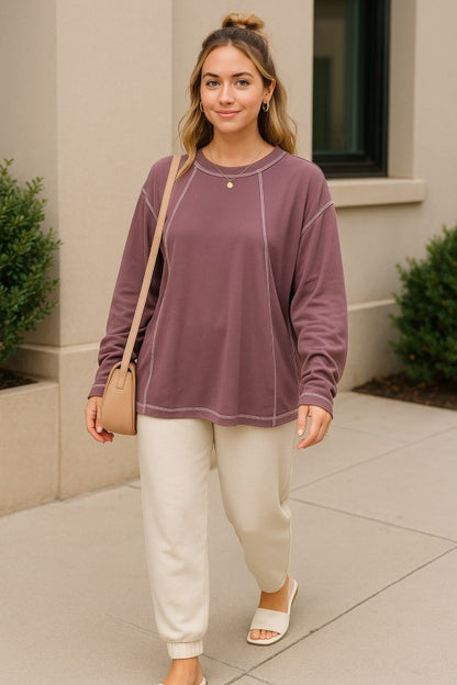 Contrast Tunic Tops