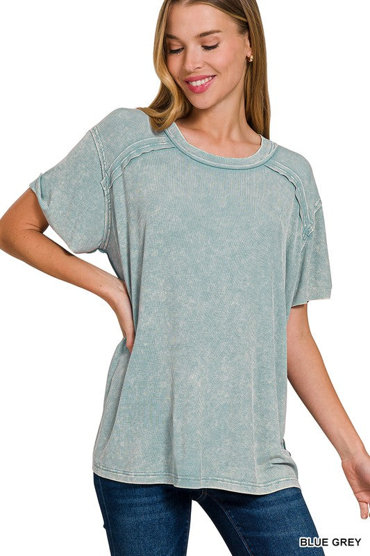 Washed Boat Day Top