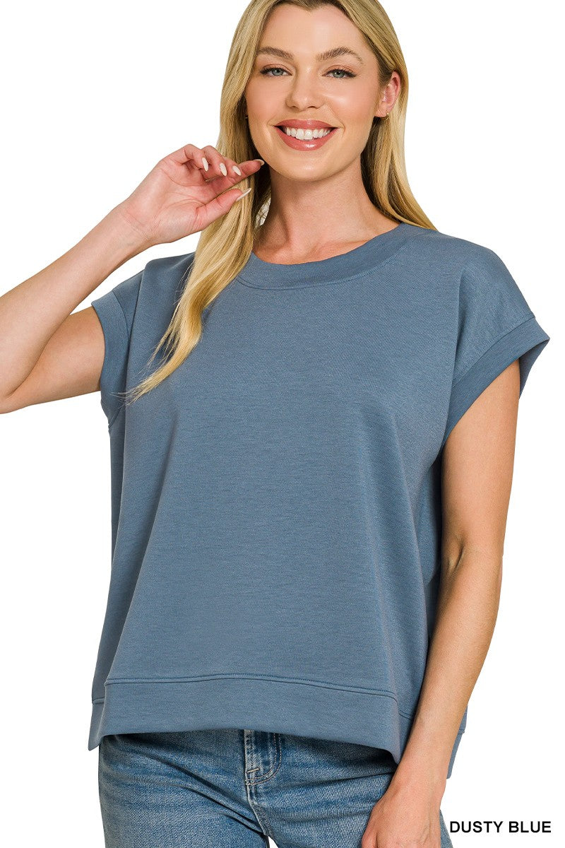 Dusty Blue Scuba Top