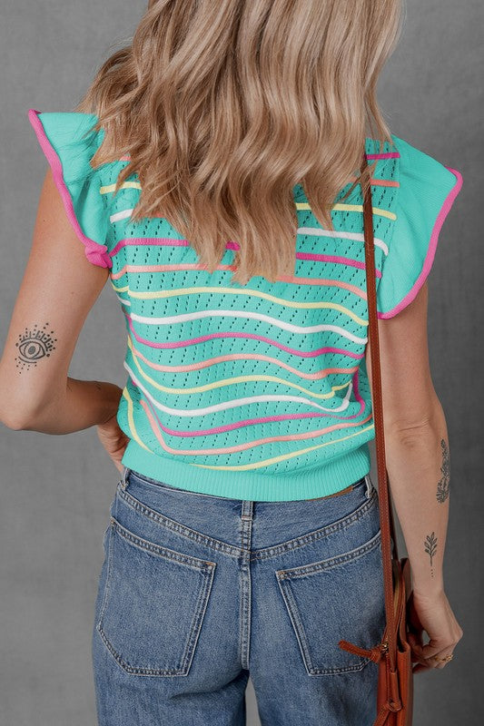 Eyelet Knit Top