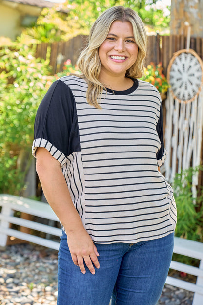 Black Stripe Top