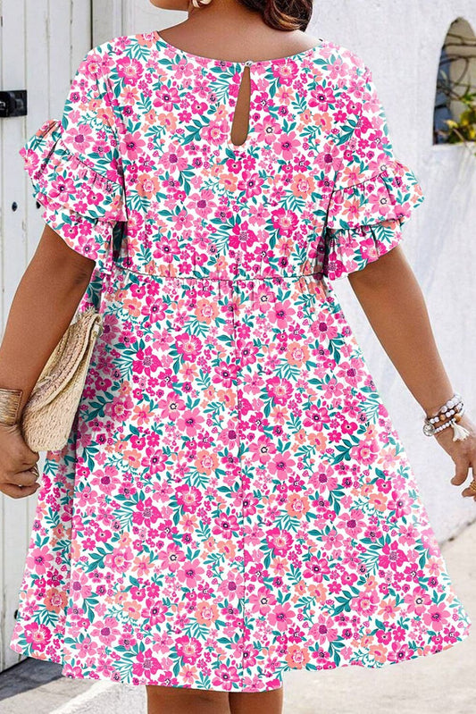 Floral Frilled Dress