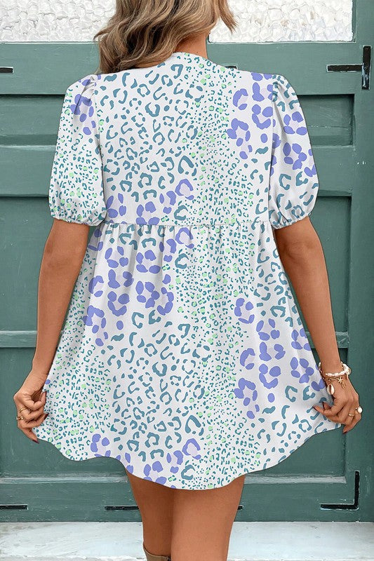 Leopard Colorblock Dress