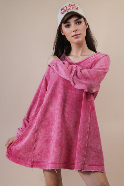 Mineral Washed Mini Dress