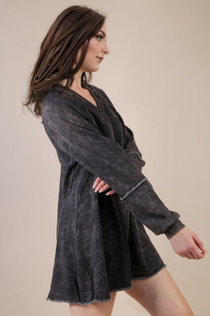 Mineral Washed Mini Dress