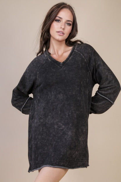 Mineral Washed Mini Dress