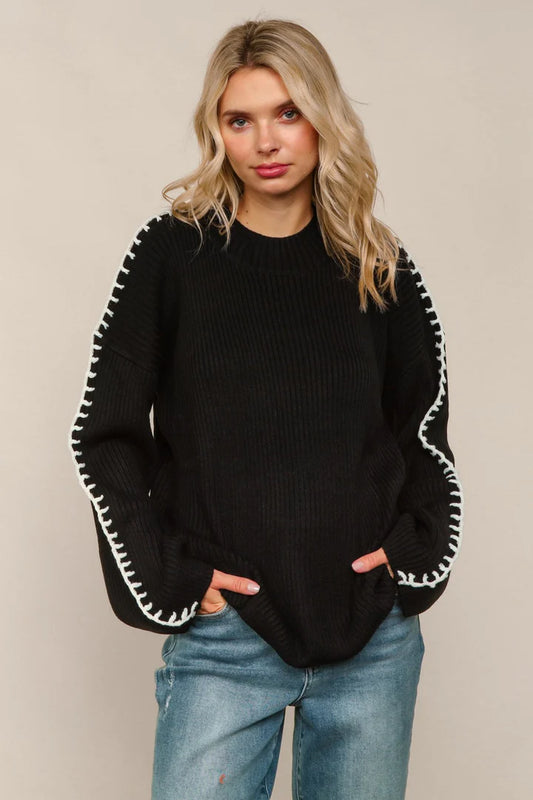 Black Loose Fit Sweater