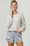 Textured Cream Sweater Top