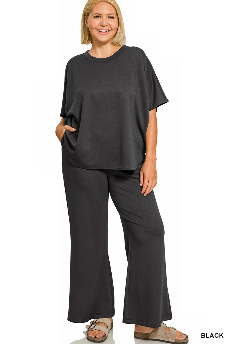 Plus Scuba Top & Pant Set