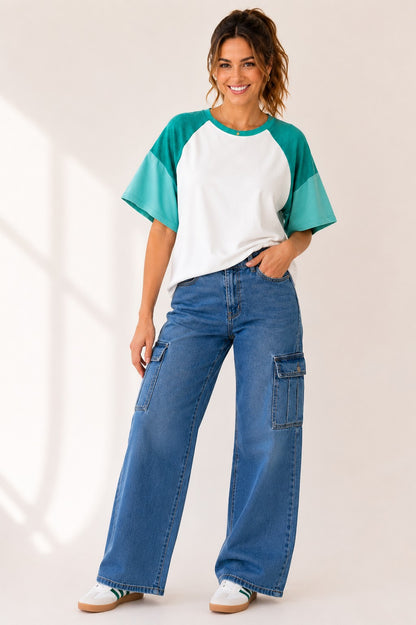 Taylor Teal Top