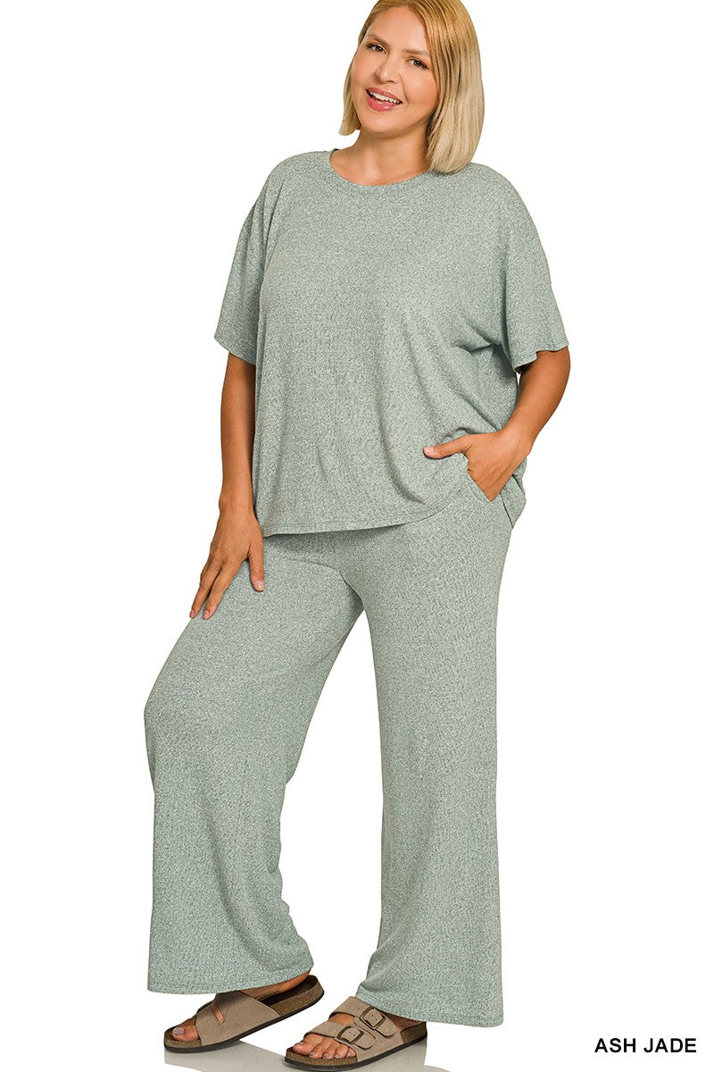 Melange Plus Pants Set