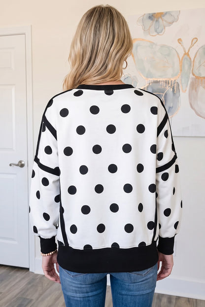 Polka Dot Patchwork Top
