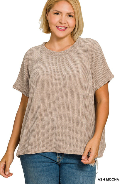 Chenille Waffle Sweater Top