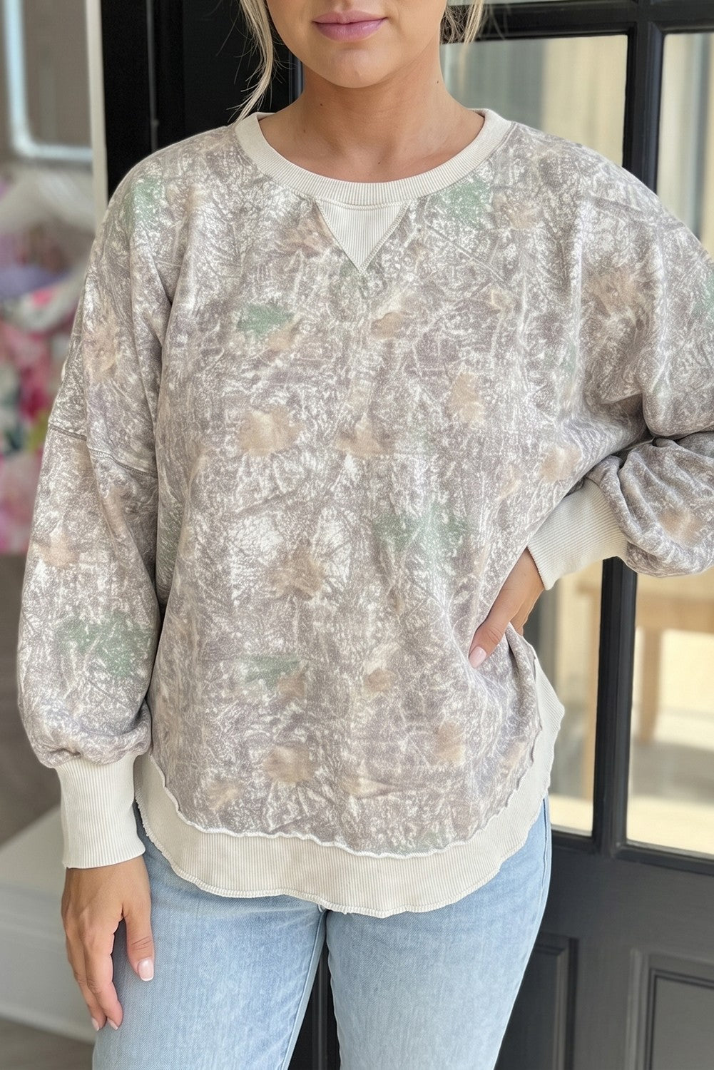 Camo Print Pullover