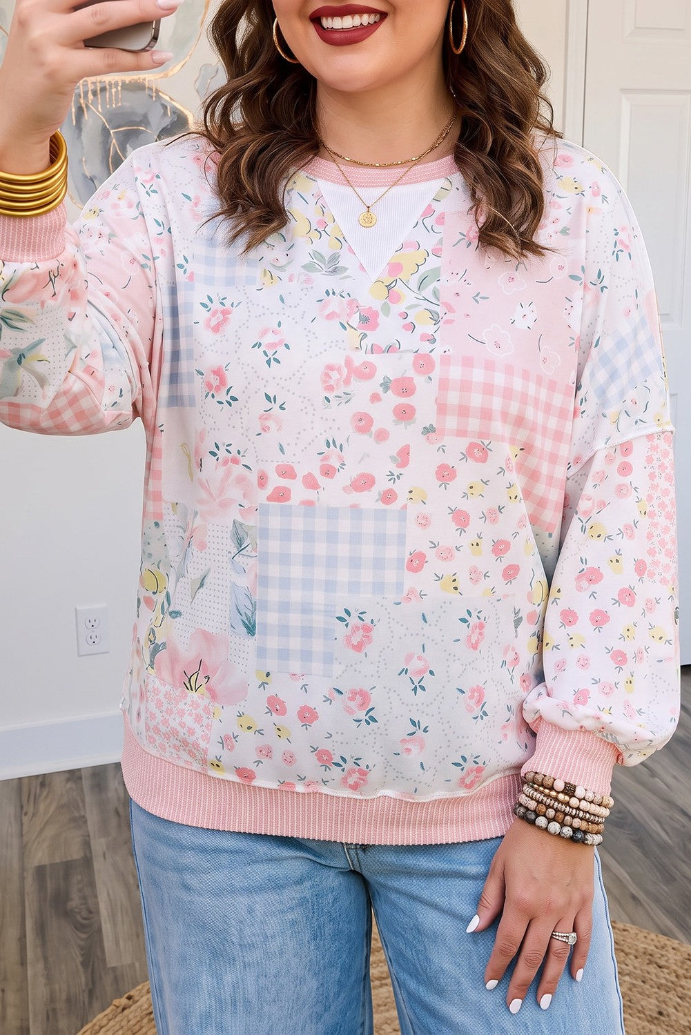 Patchwork Floral Long Sleeve