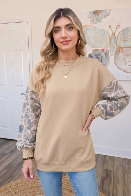Camo Sleeve Pullover