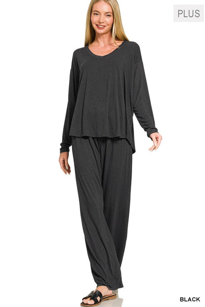 V Neck Oversized Sets