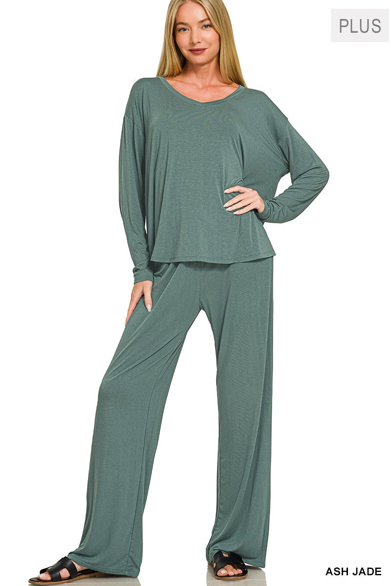 V Neck Oversized Sets