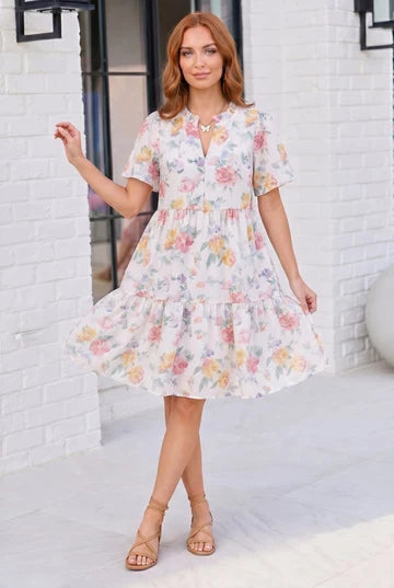 Watercolor Floral Dress