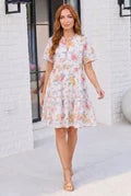 Watercolor Floral Dress