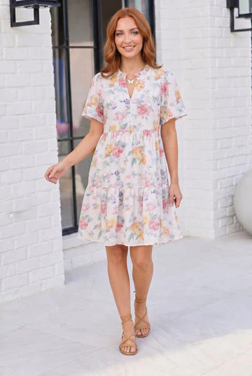 Watercolor Floral Dress