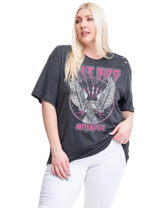 Free Bird Pink Tee
